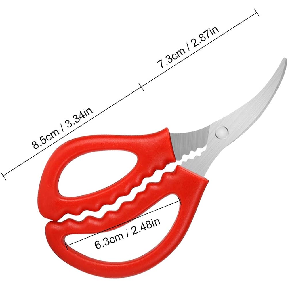 Calary 8Pcs Seafood Scissors Crab Scissors Seafood Shears Multifunctional Crab Leg Crackers And Tools