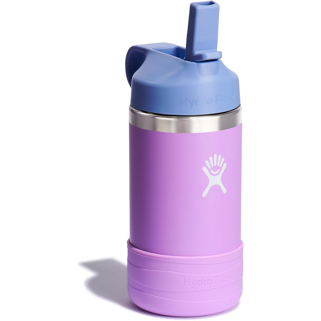 Hydro Flask Kids Water Bottle For School - Stainless Steel And Insulated With Straw Cap - 12 Oz In Anemone Purple