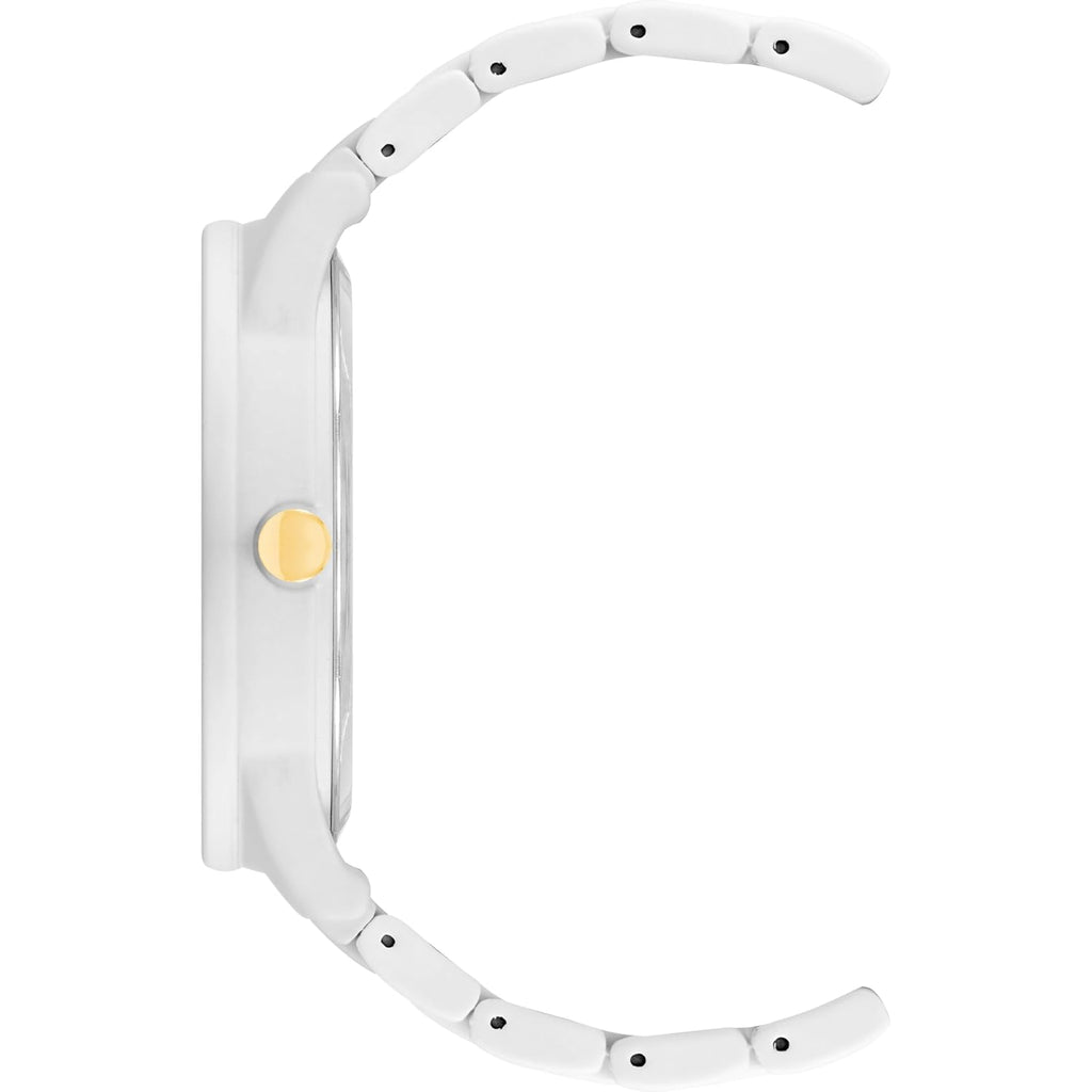 Nine West Women'S Metal Bracelet Watch With Rubberized Coating