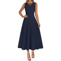 Merokeety Women'S 2026 Maxi Cocktail Semi Formal Dresses Summer Elegant Classy A Line Sleeveless Midi Dress