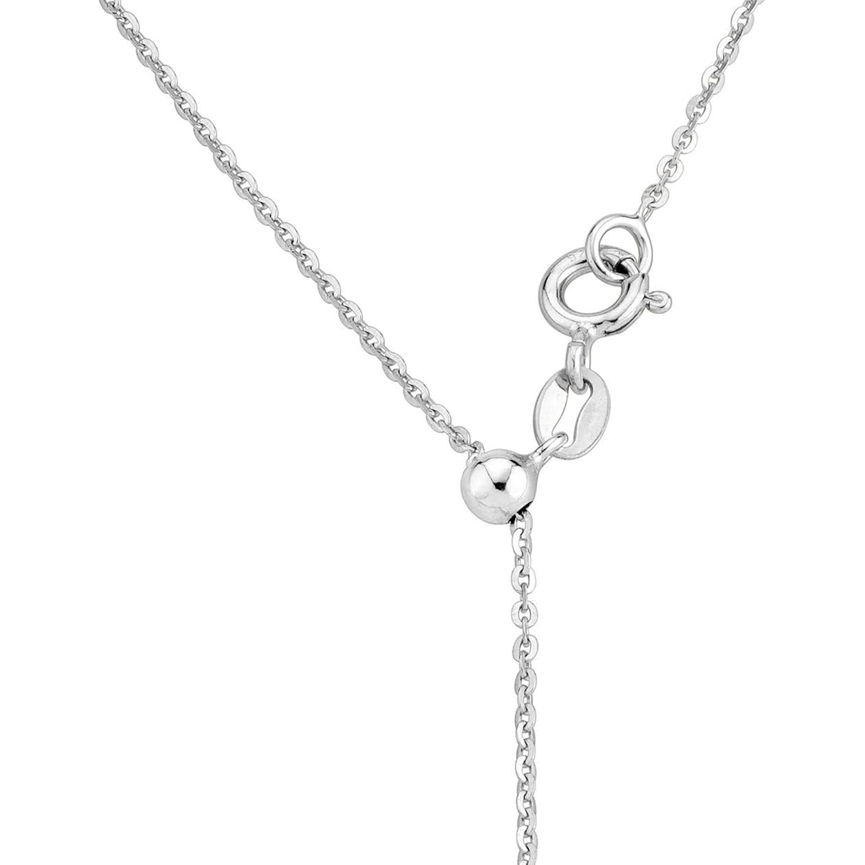 Miabella Italian 925 Sterling Silver, 18K Gold Plated 925 Sterling Silver 1.3mm Adjustable Diamond Cut Thin Bolo Cable Chain Necklace for Women, Slider Chain 14-24 Inch Made in Italy