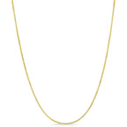 14k Yellow Gold Solid Box Chain Necklace for Women Jewelry with Lobster Clasp
