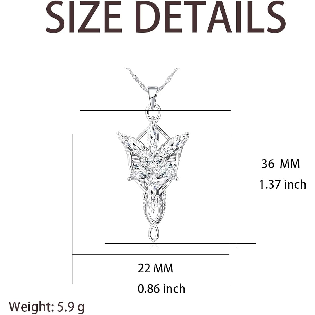 Lord of The Ring/Arwen Evenstar/Elven Green Tree Leaf/Thorin Oakenshield Necklace Lord of The Ring Pendant Necklace with Cubic Zirconia,Elvish Jewelry for Women