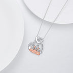 Dorunmo Mother and 1/2/3 Daughters/Son Necklace 925 Sterling Silver Mom Necklace Sisters Jewelry Heart Pendant Christmas Jewelry for Women