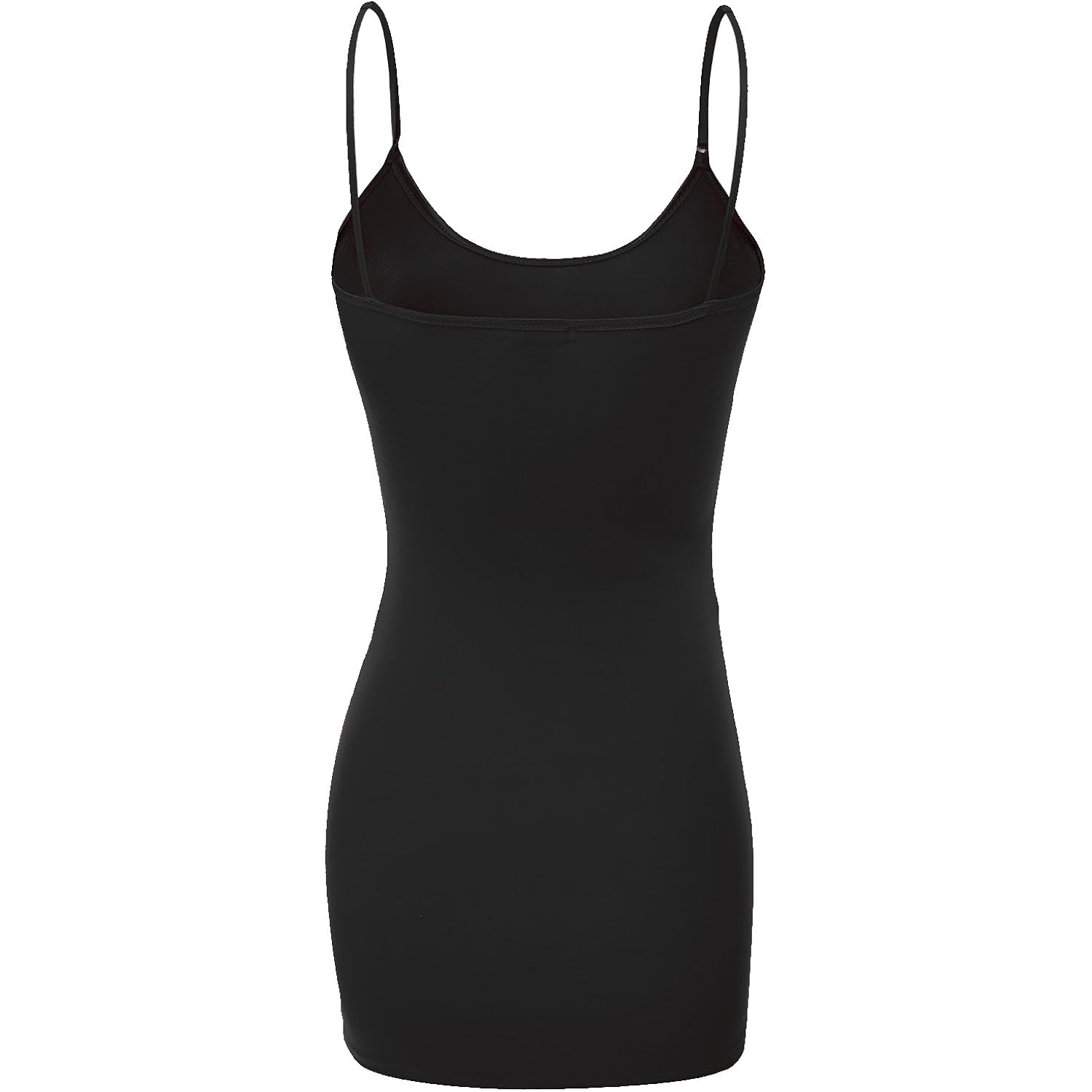 Bozzolo Women's Ladies Adjustable Spaghetti Strap Basic Long Cami Tunic Tank Top