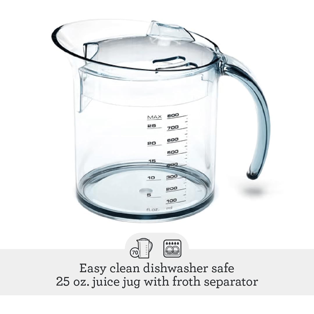 Breville Bje200Xl Juice Fountain Compact Centrifugal Machine, 25 Fl Oz, Silver