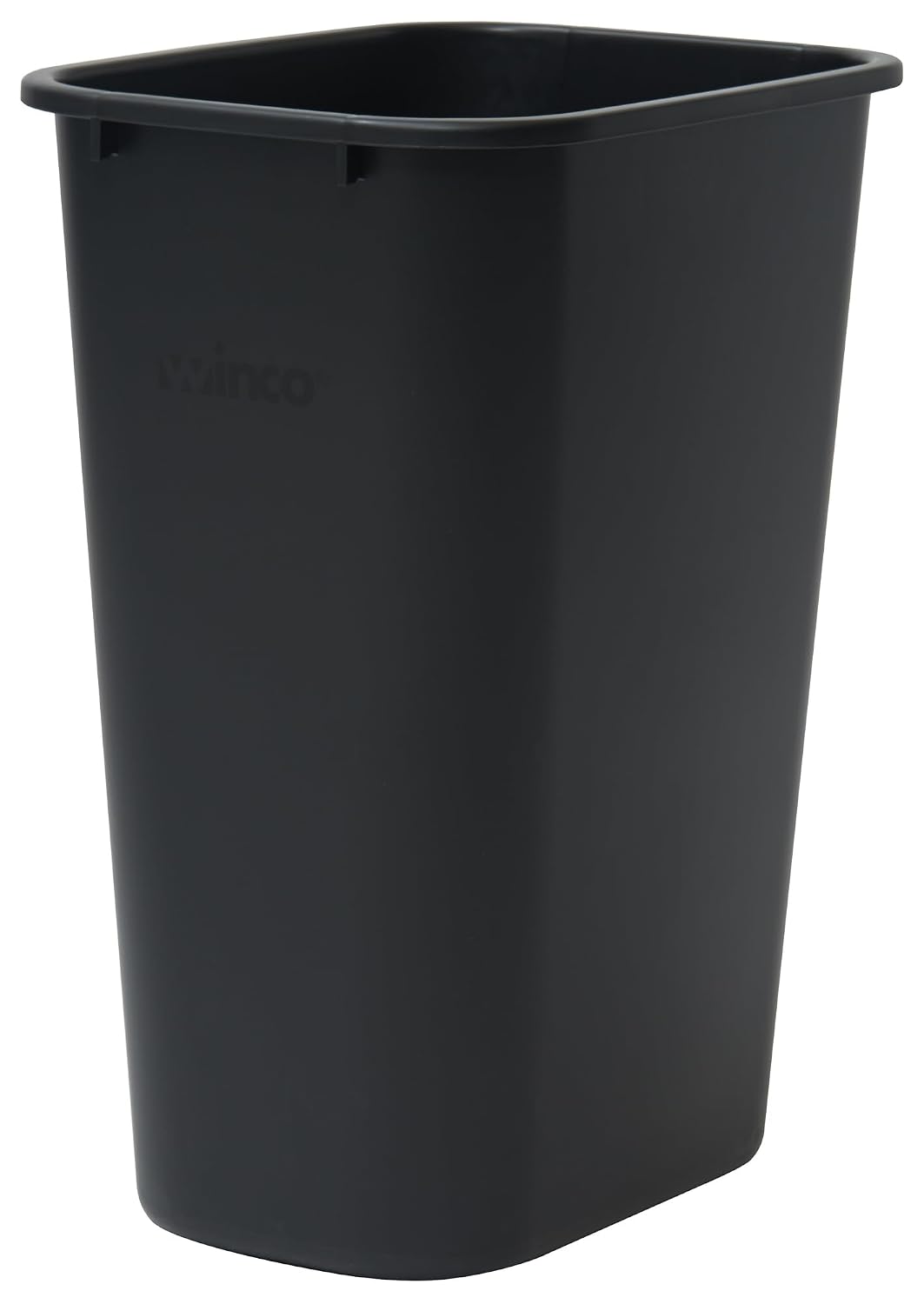 Winco Waste Basket For Home And Office, 10 Gallon, Black