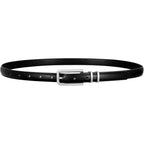 VONMELLI Women Skinny Leather Belt Thin Waist Belt for Women Jeans Dress Fashion Ladies Belt with Gold Buckle