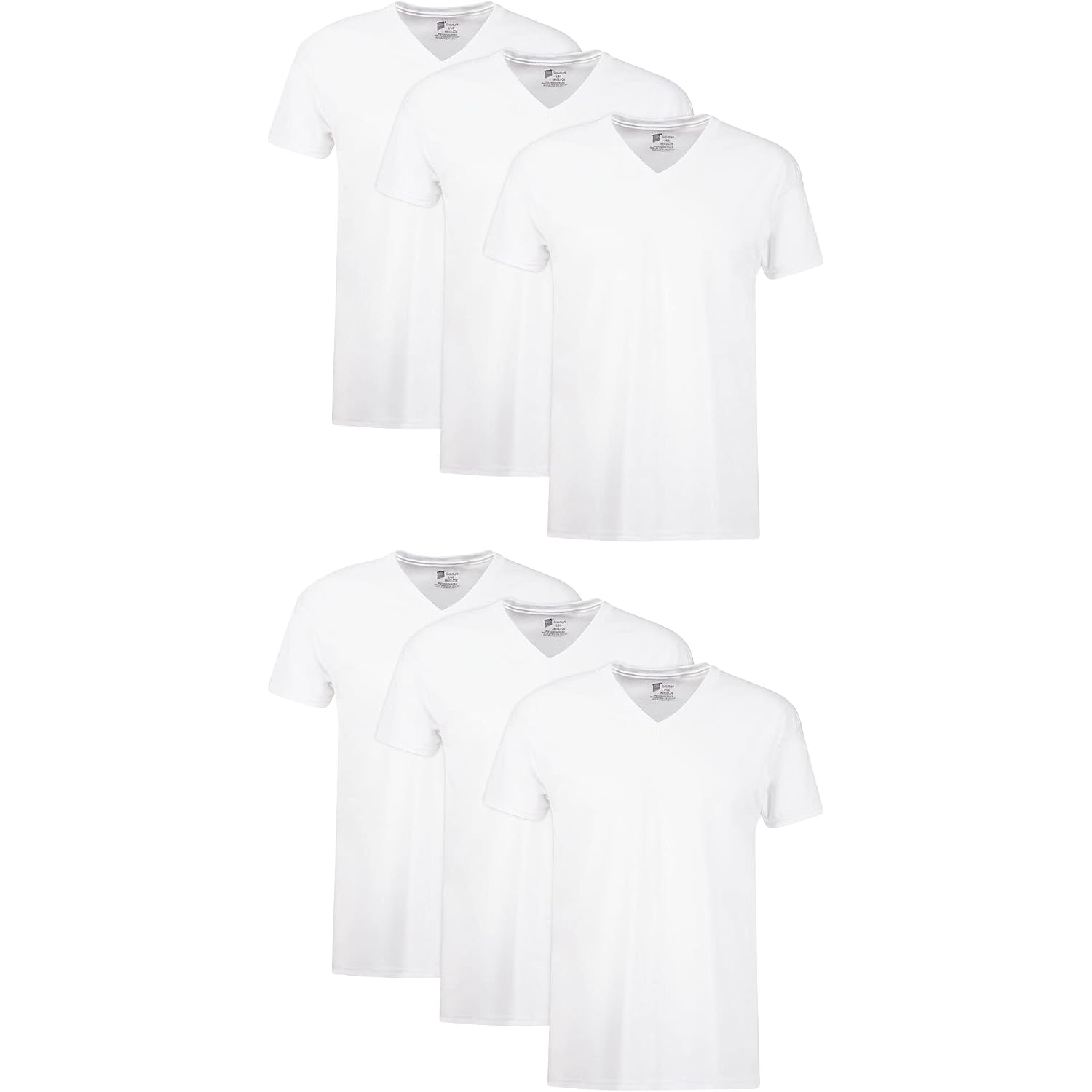 Hanes Men'S Undershirts T-Shirt Pack, V-Neck Cotton Tees For Men, Moisture-Wicking, Odor Control, White Multi-Pack