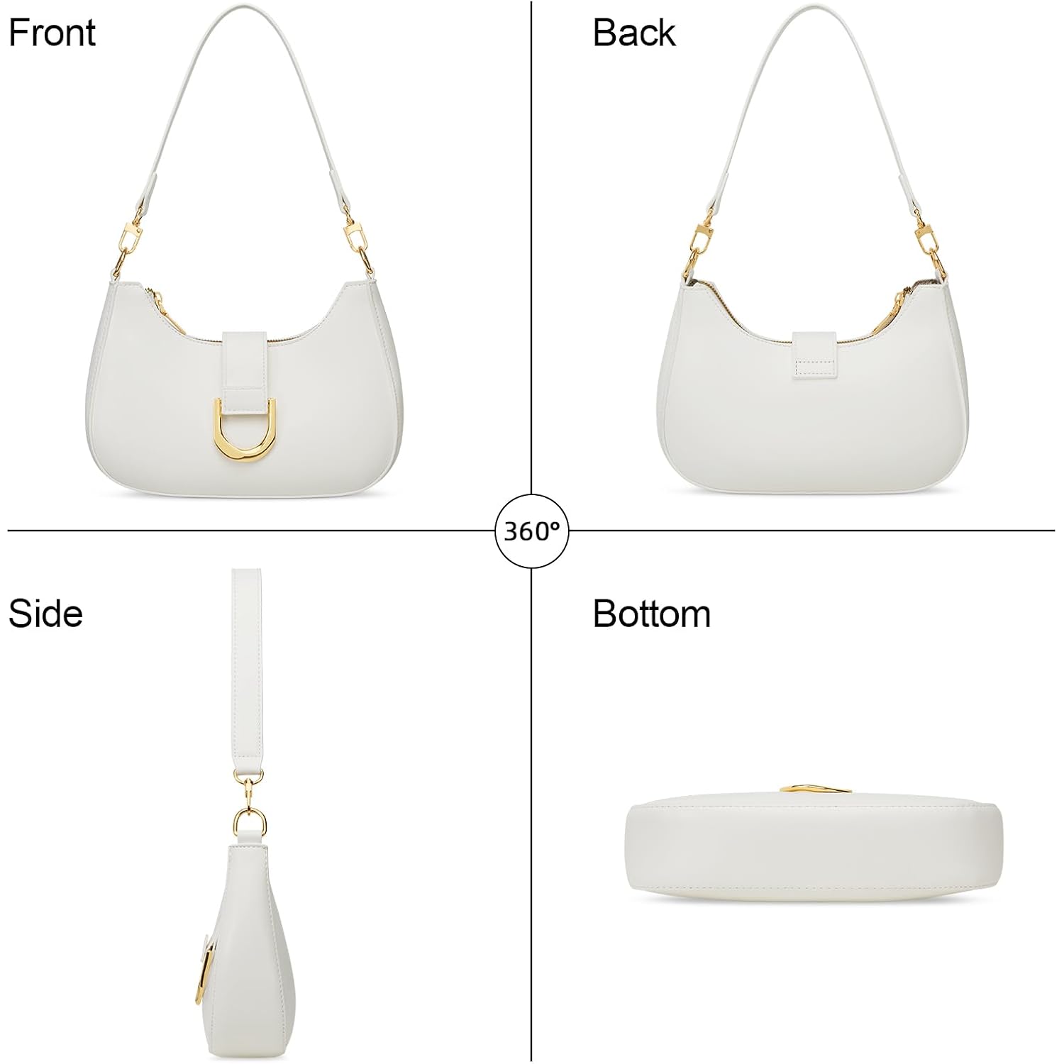 Kkxiu Small Shoulder Bag For Women - Women'S Handbags Small Purses For Women Trendy Vegan Leather Purse With Removable Strap
