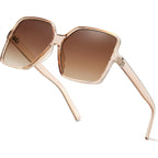 Women'S Chic Square Oversized Sunglasses Big Large Wide Fashion Shades For Women Men 100% Uv Protection