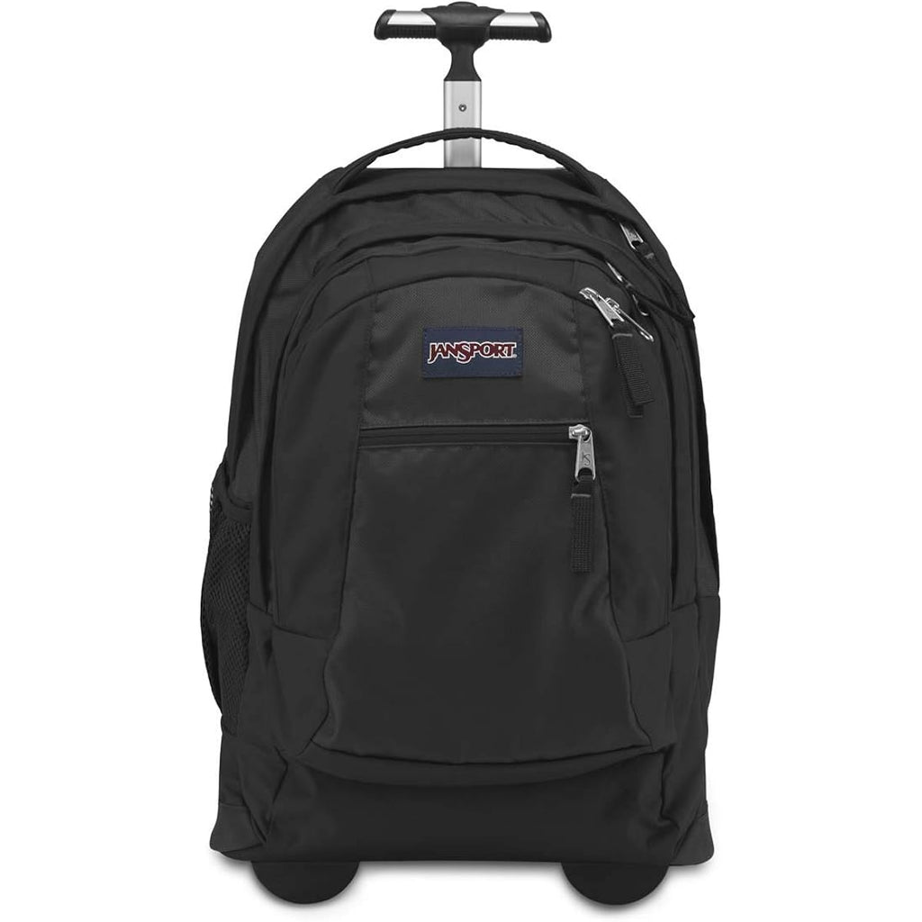 Jansport Driver 8 Rolling Backpack - Wheeled Travel Bag With 15-Inch Laptop Sleeve, One Size, Black