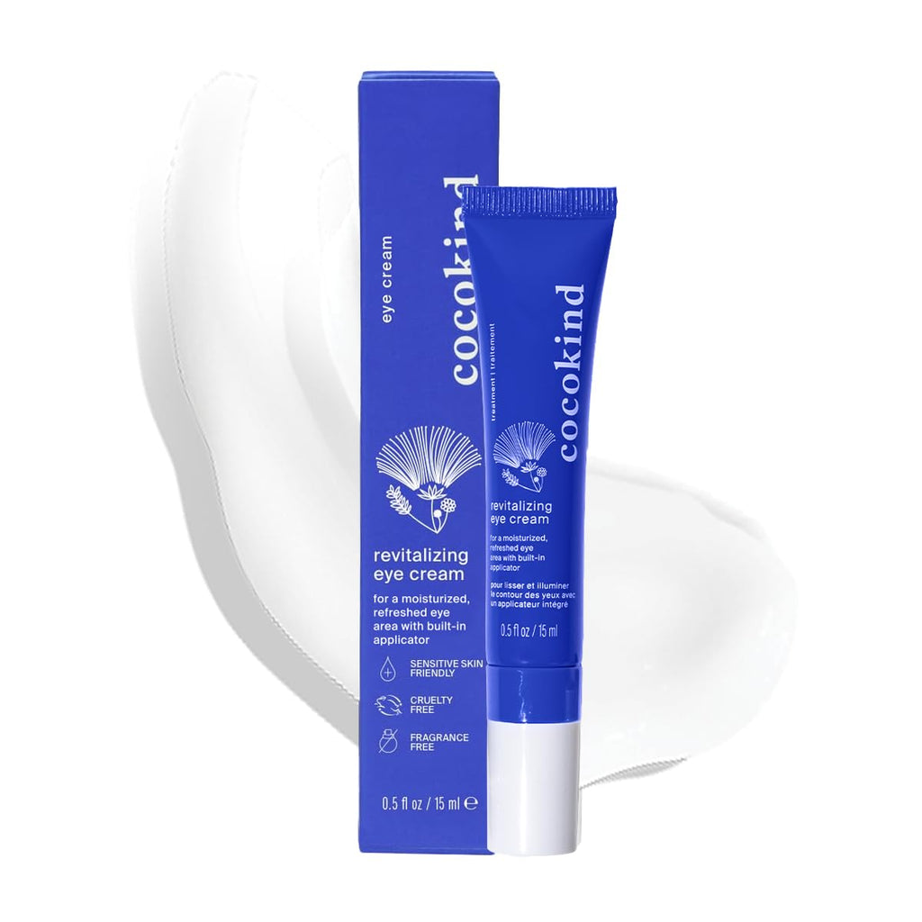 Revitalizing Eye Cream By Cocokind, Depuff & Reduce Fine Lines And Wrinkles, Cream For Firmer And Brighter Looking Eye Area, Hydrating With A Cool Metal Applicator Tip, 0.5 Fl Oz