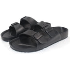 Men’S Lightweight Comfort Slides Double Buckle Slip-On Adjustable Eva Orthopedic Flat Sandals