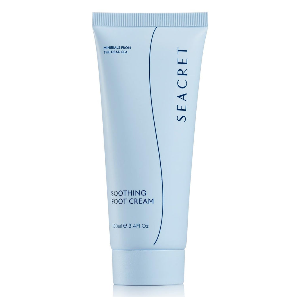 SEACRET Dead Sea Foot Cream - Deep Moisture Heel Repair with Tea Tree Oil, Shea & Cocoa Butter, Rapid Absorption Formula for Dry, Cracked & Rough Skin, Hypoallergenic, Paraben-Free & Vegan, 3.4 fl oz