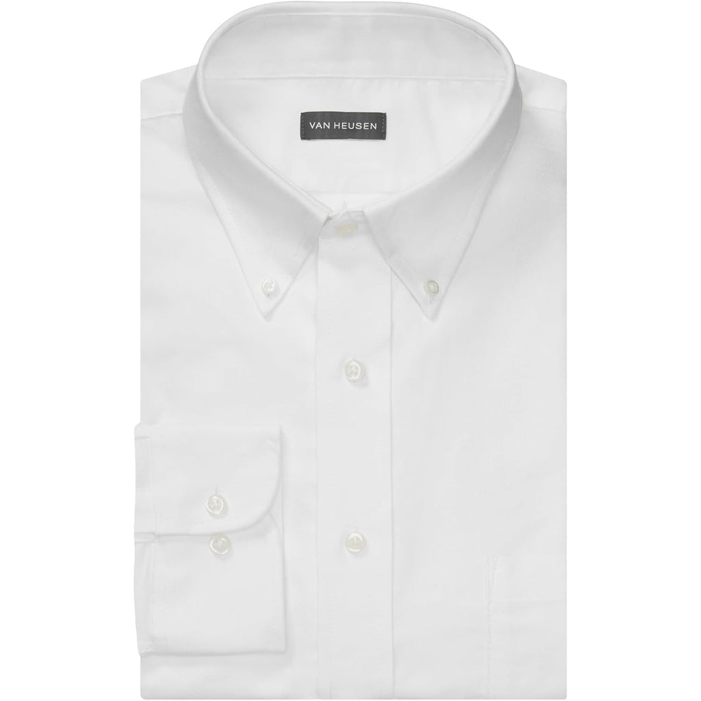 Van Heusen Men'S Regular Fit Oxford Solid Buttondown Collar Dress Shirt