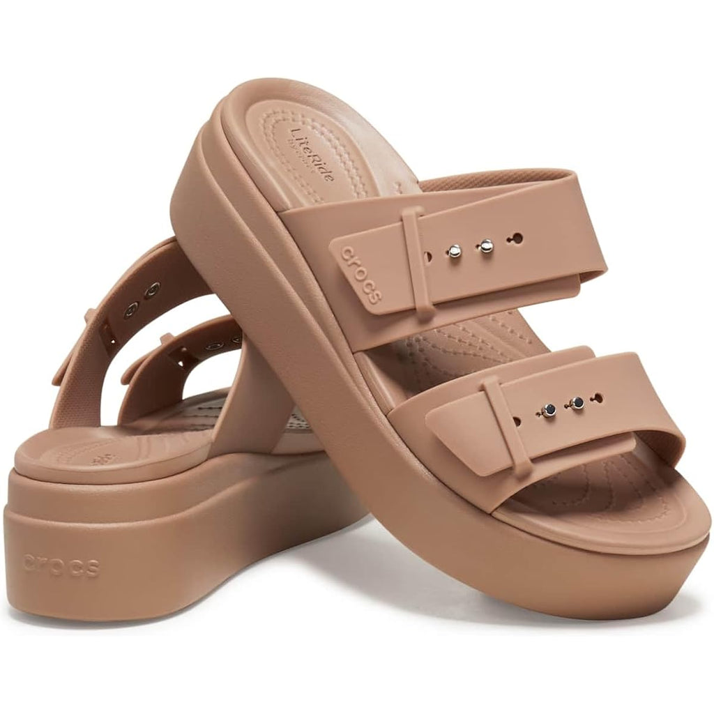 Crocs Women'S Brooklyn Buckle Low Wedges