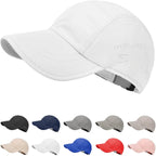 ZOORON Water-resisitant Baseball Cap Men Women, Quick Dry Running Hat, Lightweight Outdoor Plain Baseball Cap, Soft Brim