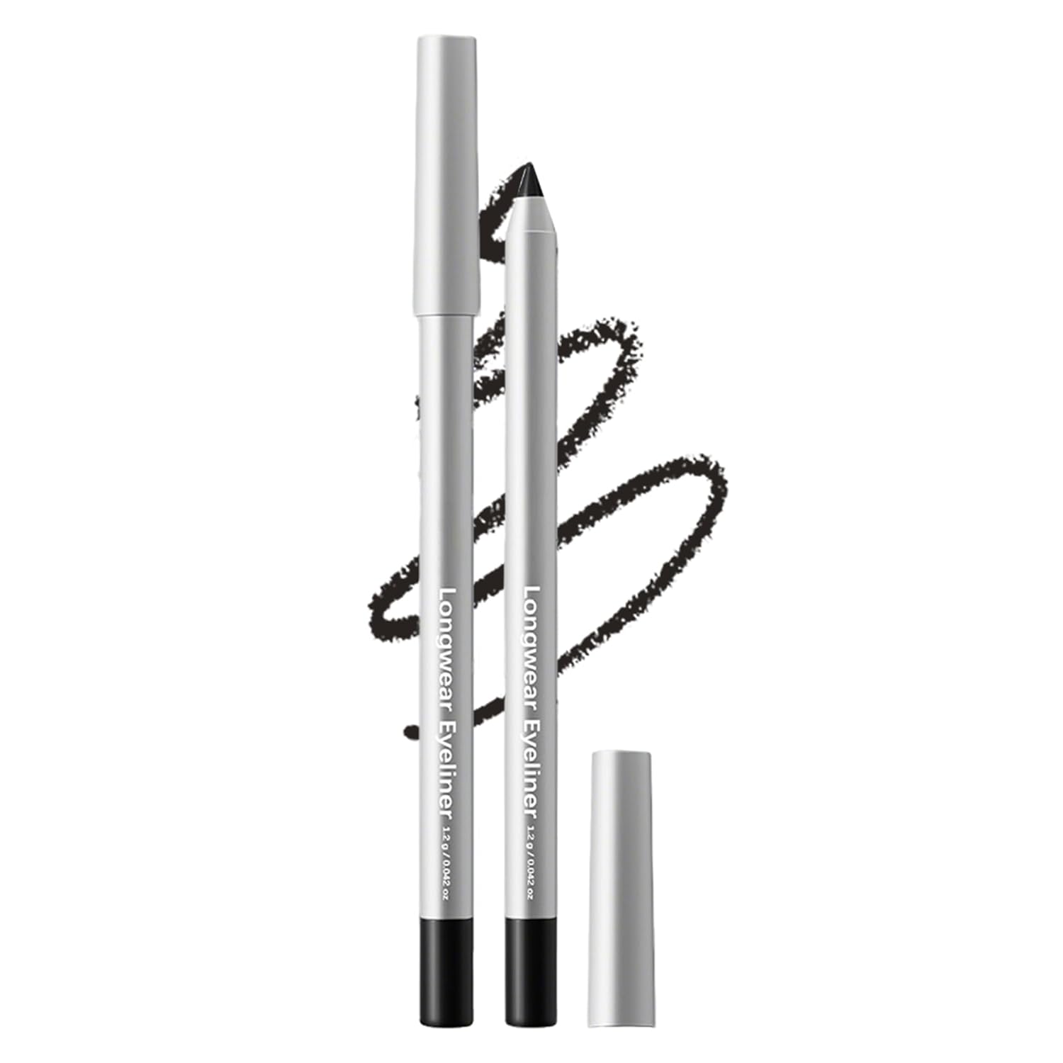 Matte Waterline Gel Eyeliner Pencil, Longwear Deep Black Eyeliner Pencil Waterproof & Smudge Proof Creamy Smooth Eye Liner,Retractable Eye Liner Brightener Pen Crayon Eyes Makeup Gift for Women-01