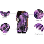 RITERA Plus Size Tops for Women Long Tunic Tops Summer Long Shirts Short Sleeve Spring Tops with Pockets for Leggings XL-5XL