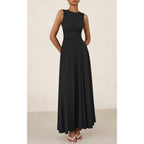 Prettygarden Womens Summer Dresses 2026 Casual Sleeveless Crewneck Aline Maxi Dress Stretch Tank Flowy Long Dresses