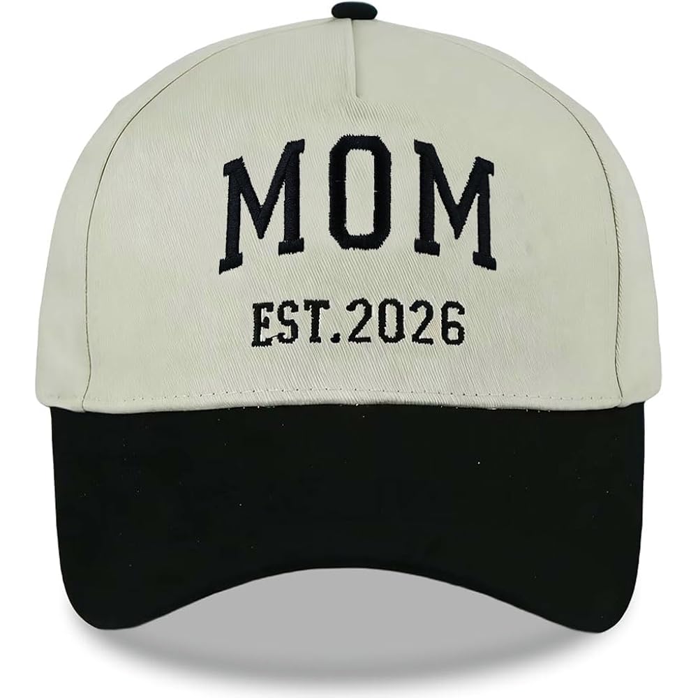 Mom 2026 Hats for Women Mama, Adjustable Cotton Embroidered Grandma Baseball Cap Mom Est 2026