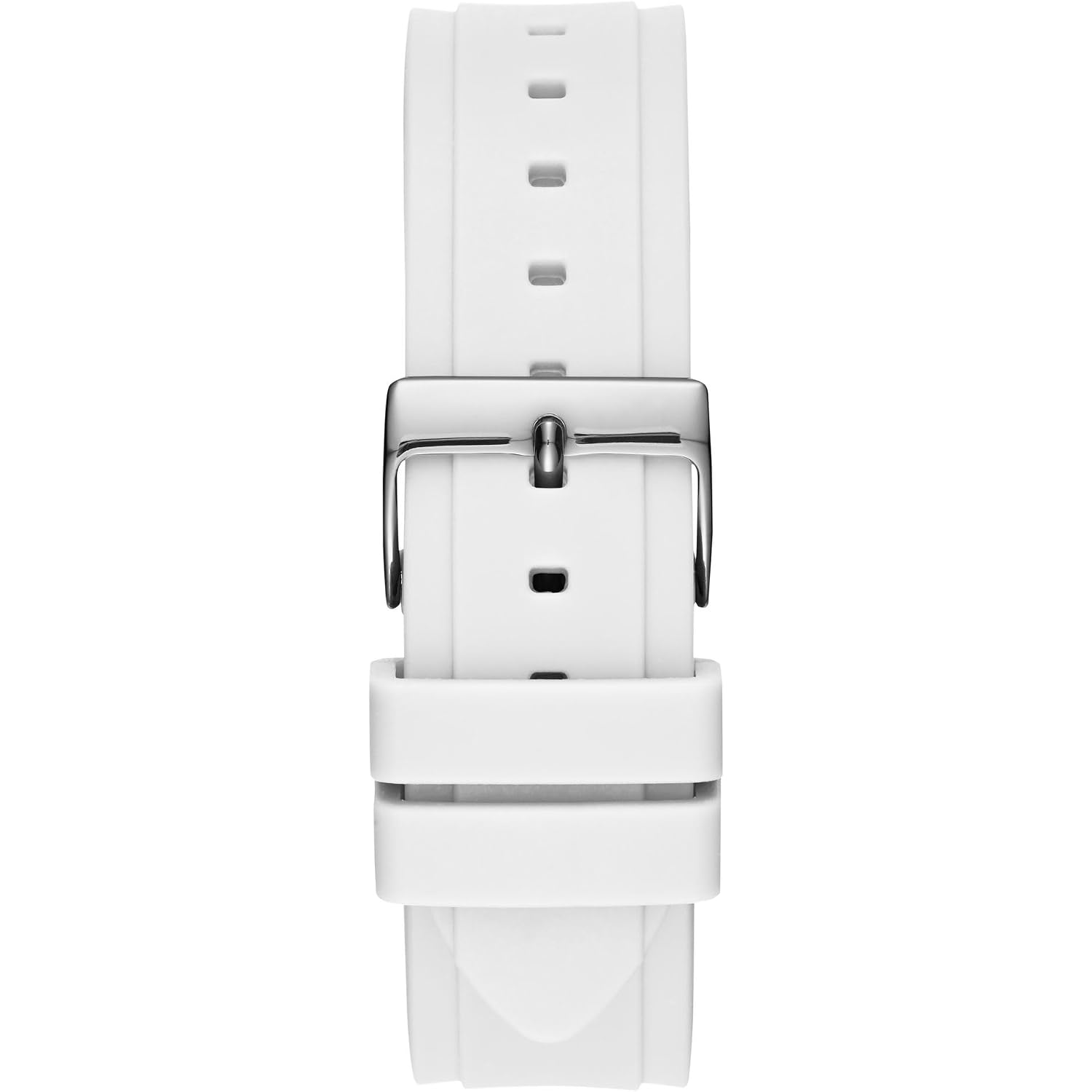 Guess Women'S Stainless Steel + Stain Resistant Silicone Watch