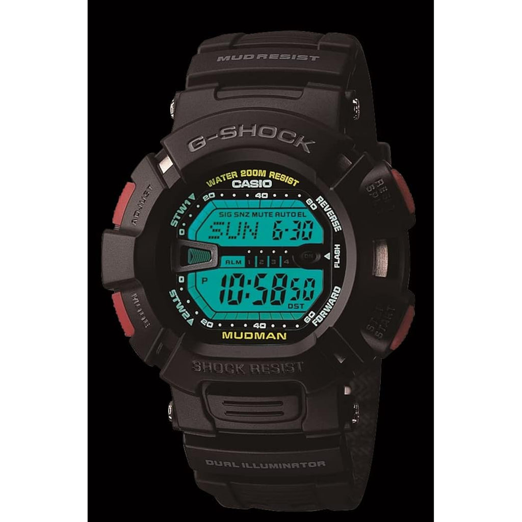 Casio G-Shock Mudman Super Dual Illuminator Men'S Quartz 52Mm Digital Watch G9000-1V