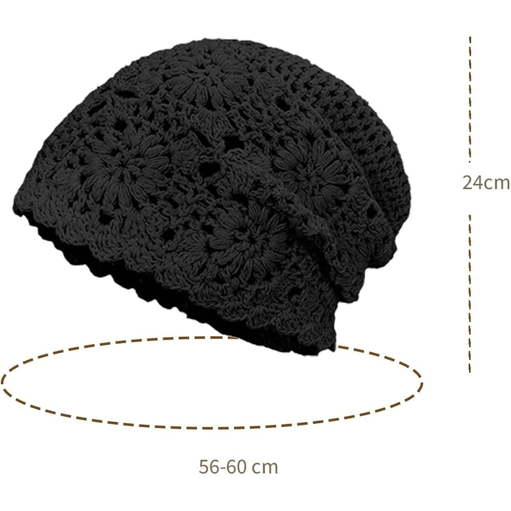 Crochet Hat For Women Cotton Slouchy Beanie Knitted Handmade Skull Cap For Travel Daily Wear