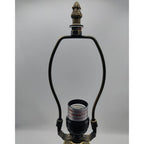 Tiffany Style Metal Table Lamp Base, 18'' Aluminum, Fits 12'' Tiffany Stained Glass Lampshades, E26 Bulb, Push Button