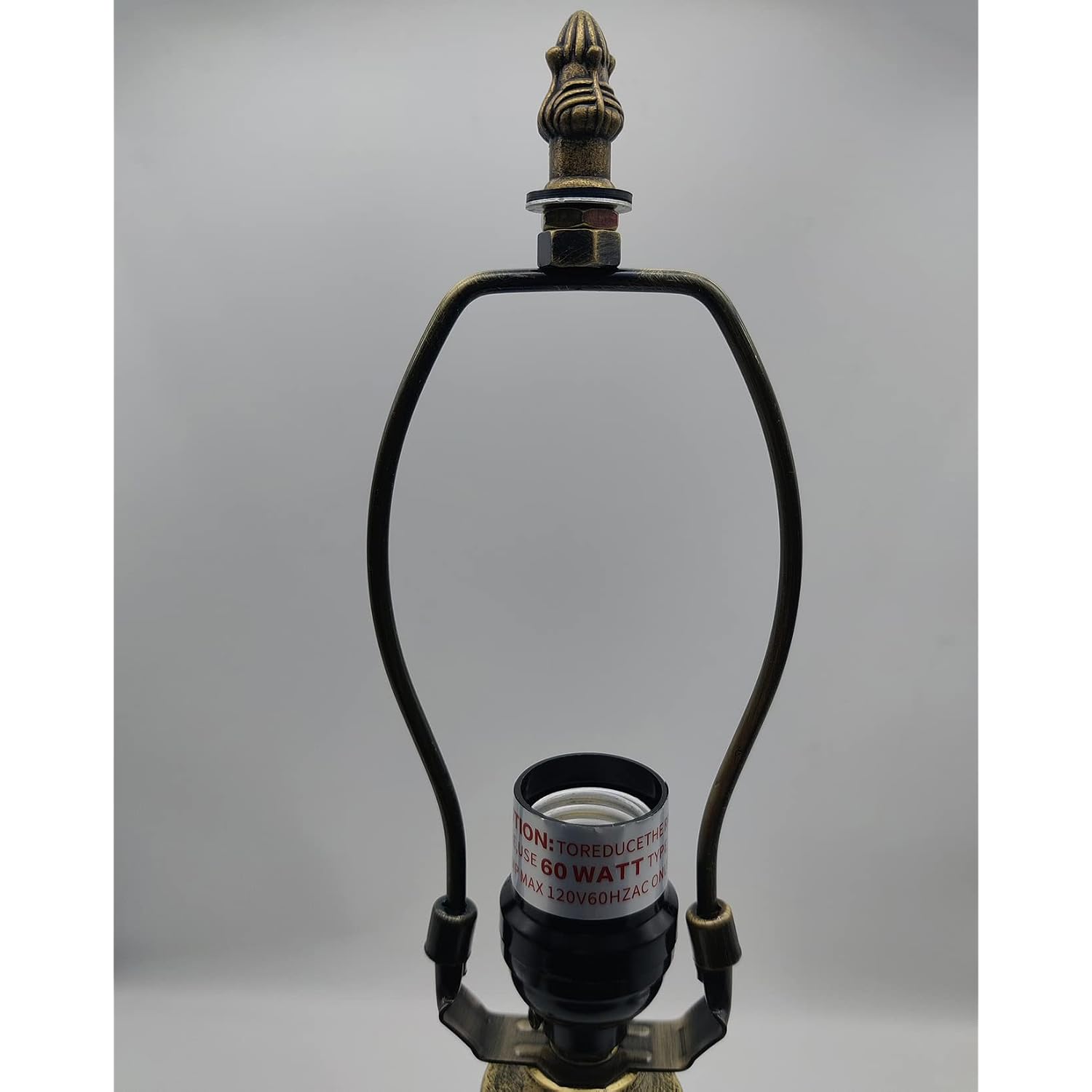 Tiffany Style Metal Table Lamp Base, 18'' Aluminum, Fits 12'' Tiffany Stained Glass Lampshades, E26 Bulb, Push Button