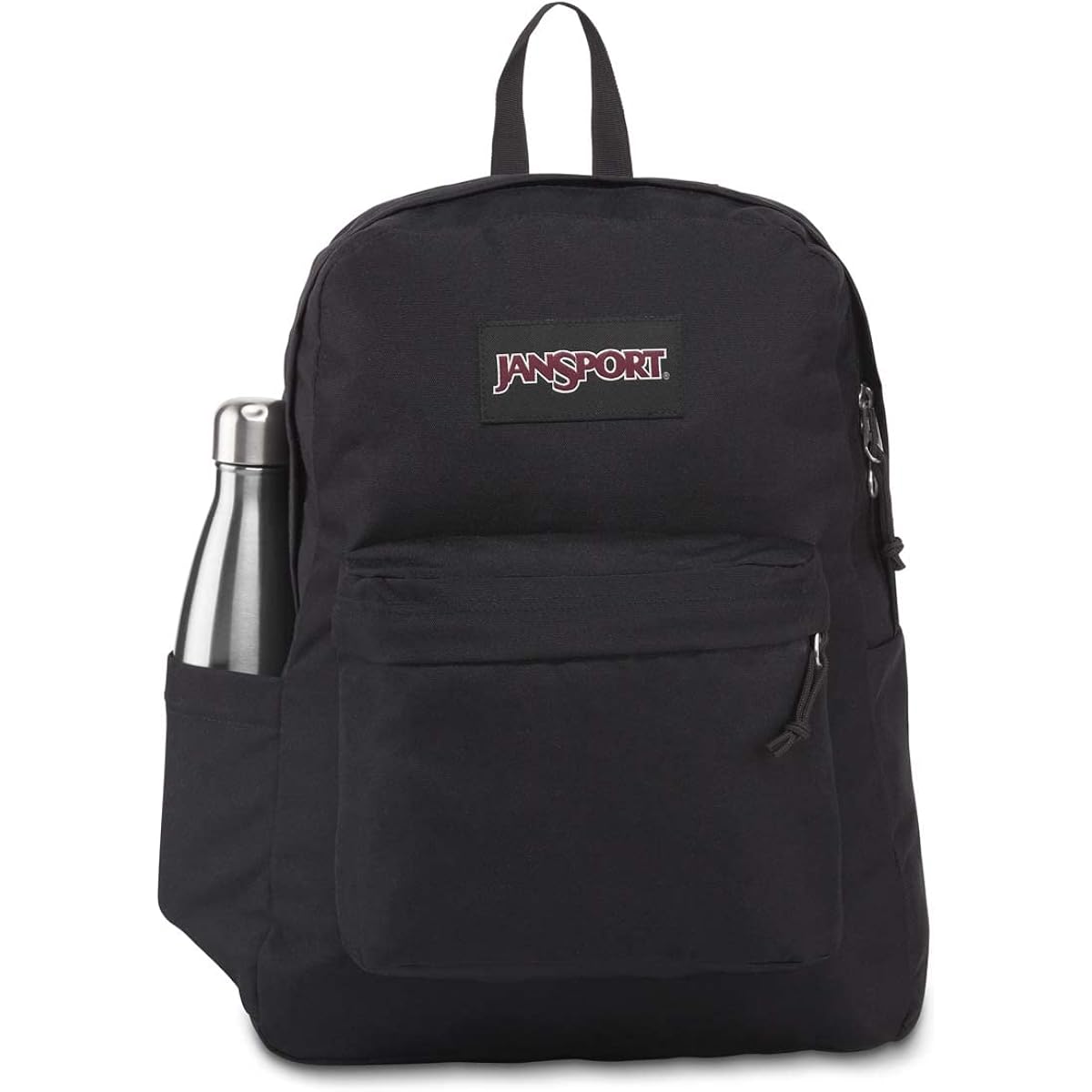 Jansport Superbreak Plus Backpack With Padded 15-Inch Laptop Sleeve And Integrated Bottle Pocket - Spacious And Durable Daypack For Work And Travel - Black