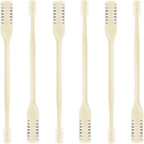 ZKENIRD 6 Pcs 2-in-1 Nasal Cutter, Upgrade Double Sided Nose Knife, 360 Nostril Hair Remover Tool, Trimmer for Men, Women, Soft Cleaning Brush (Cream)