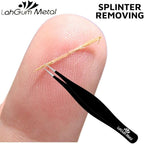 Super Sharp Pointed Tweezers Precision Fine Point Tip Ingrown Hair Removal Kit - Extra Thin Stainless Facial Hair Remover for Face
