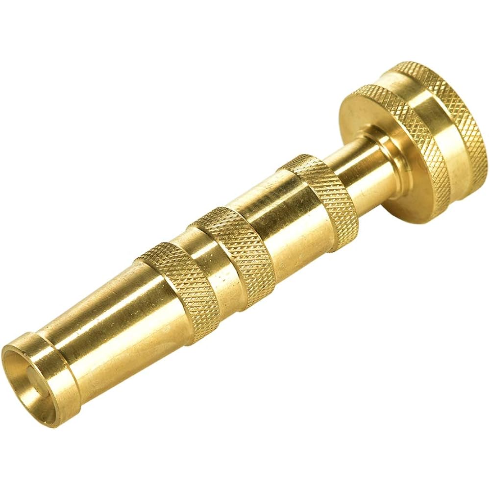 Heavy-Duty Brass Hose Nozzle, Adjustable Twist Hose Nozzle, Jet Sweeper Nozzle, Garden Sprayer | Jet Sweeper Nozzle, Garden Sprayer