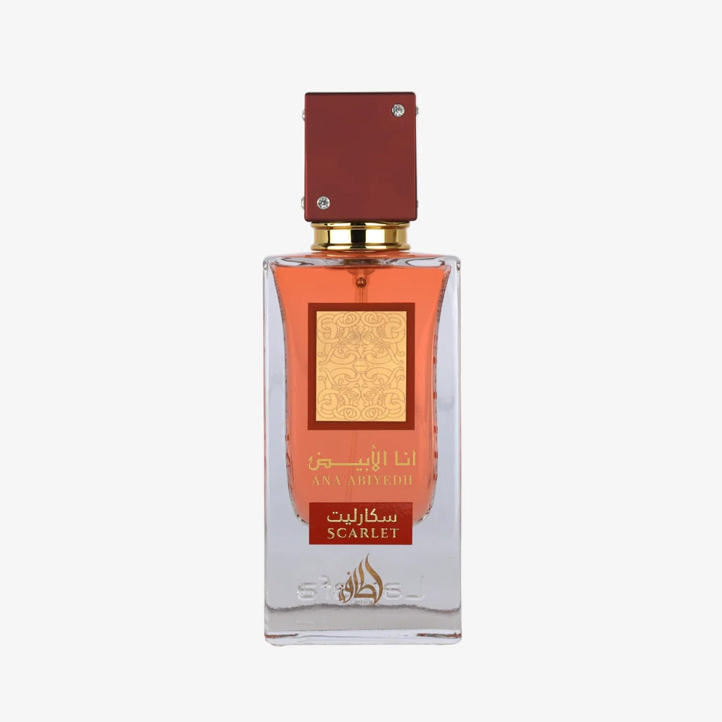 Lattafa Ana Abiyedh Scarlet – Fruity, Floral, Spicy, Sweet – Eau de Parfum Spray Long-Lasting Fragrance for Unisex, 2.0 Ounce / 60 ml