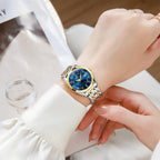 OLEVS Womens Watches Classic Dress Quartz Female Wristwatch Ladies Stainless Steel Waterproof Luminous Date Easy Read Watch for Lady