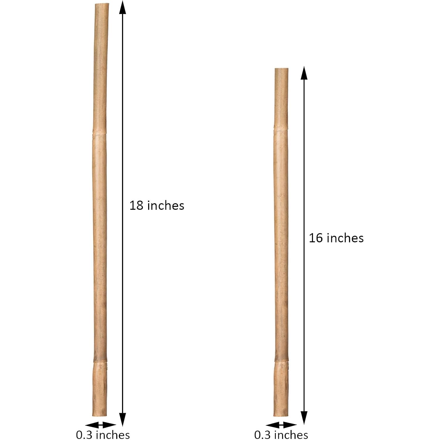 Gaginang Plant Stakes Natural Garden Bamboo Sticks For Indoor And Outdoor, 20Pcs For Tomatoes, Beans, Potted Plants - 18 Inches