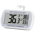 Refrigerator Thermometer Digital Fridge Freeze Room Thermometer Waterproof Large Lcd Display Max/Min Record Function, White