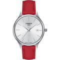 Tissot Womens Bella Ora 316L Stainless Steel Case Quartz Watch, Red, Leather, 16 (T1032101603100)