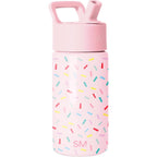 Simple Modern Kids Water Bottle With Straw Lid | 14Oz Insulated Stainless Steel Kids Tumbler & Spill Proof Toddler Cup For School, Girls, Boys | Summit | Confetti