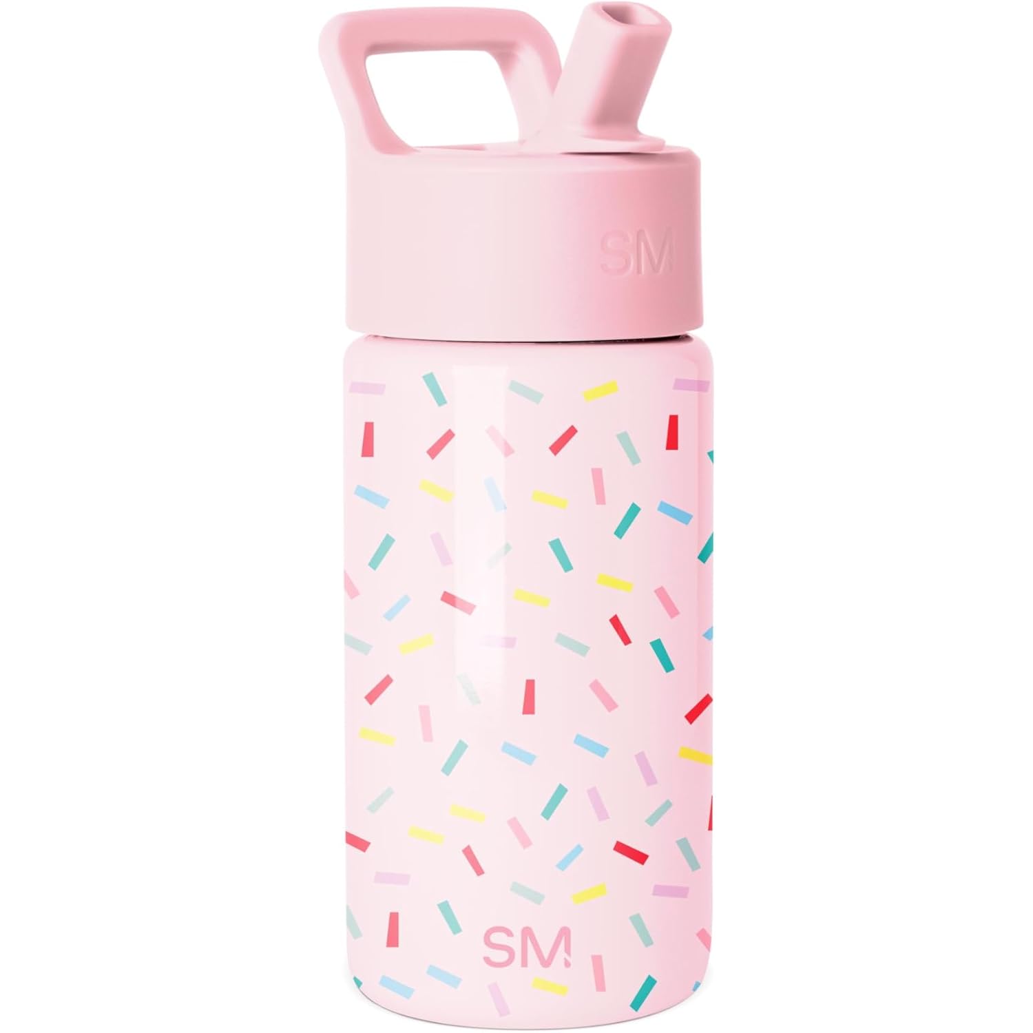 Simple Modern Kids Water Bottle With Straw Lid | 14Oz Insulated Stainless Steel Kids Tumbler & Spill Proof Toddler Cup For School, Girls, Boys | Summit | Confetti