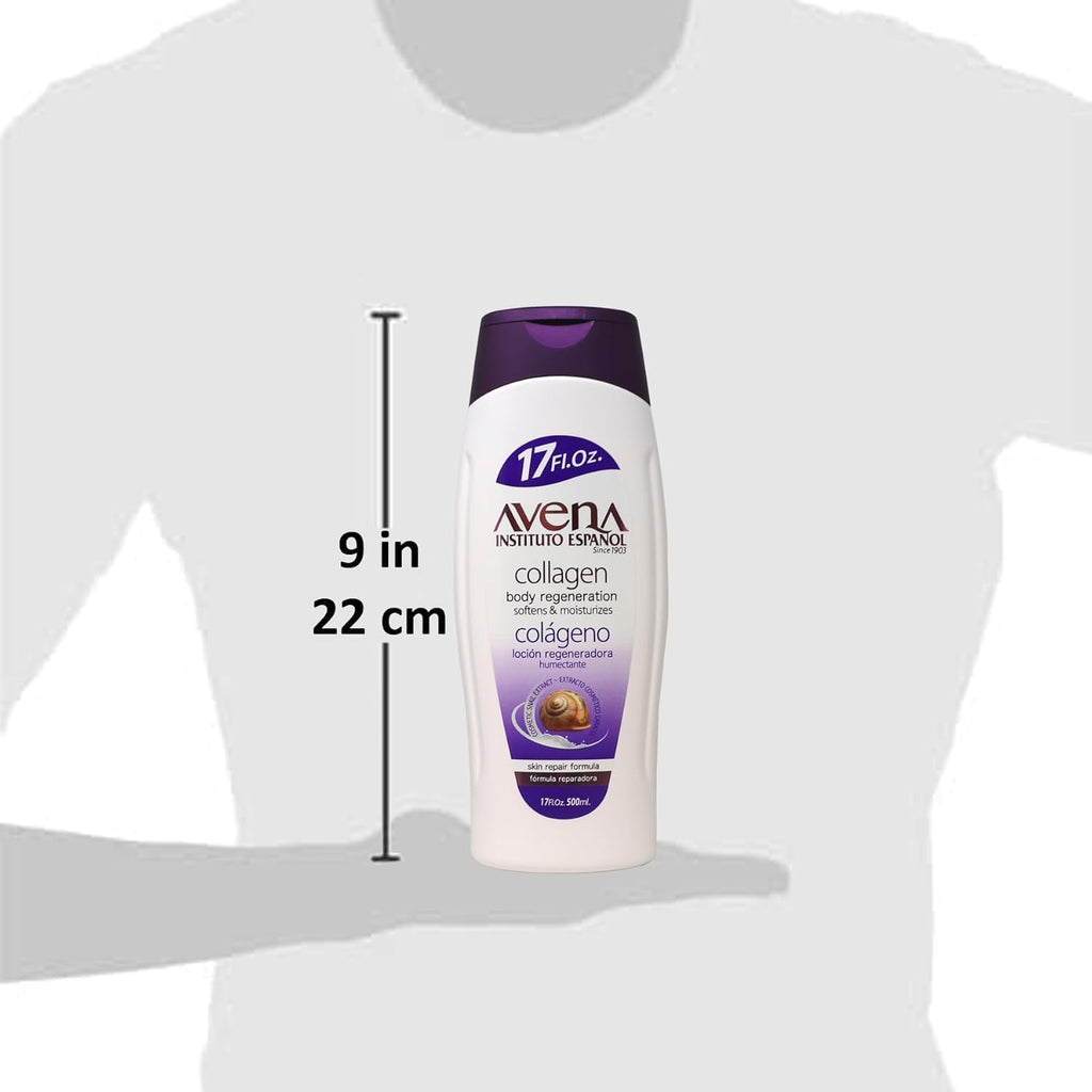 Avena Instituto Espanol Collagen Body Regeneration, Softens & Moisturizes, Skin Repair Formula, 2-Pack Of 17 Fl Oz Each, 2 Bottles