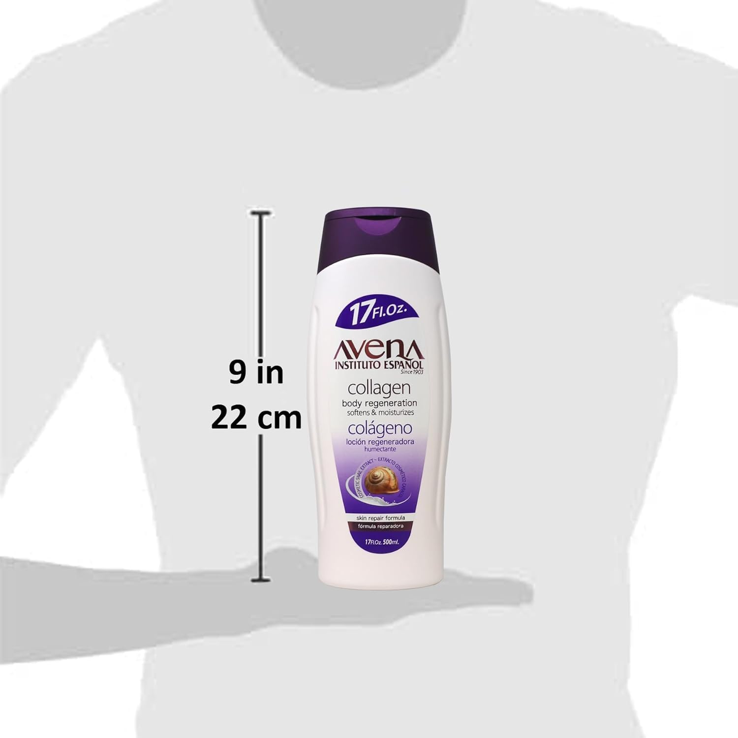 Avena Instituto Espanol Collagen Body Regeneration, Softens & Moisturizes, Skin Repair Formula, 2-Pack Of 17 Fl Oz Each, 2 Bottles