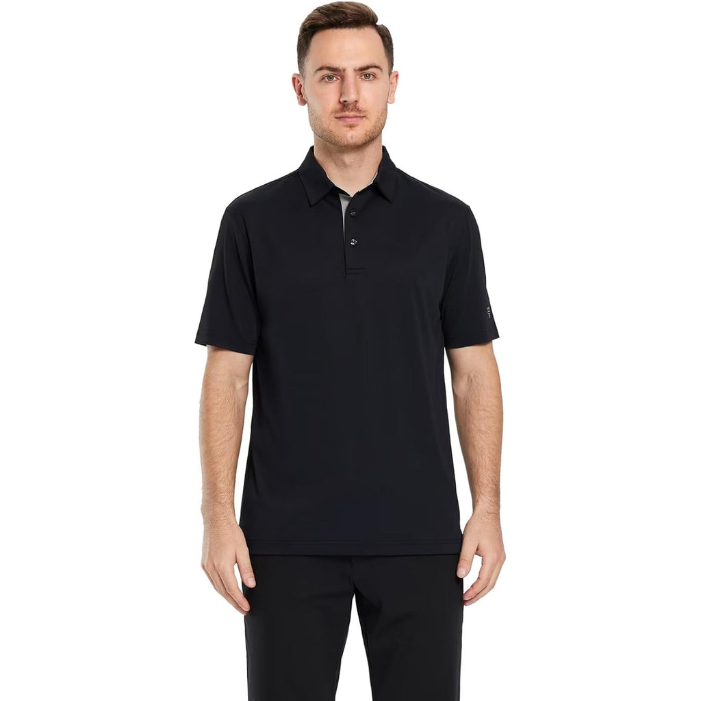 Mens Golf Shirt Short And Long Sleeve Moisture Wicking Dry Fit Performance Solid Casual Pique Golf Polo Shirts For Men