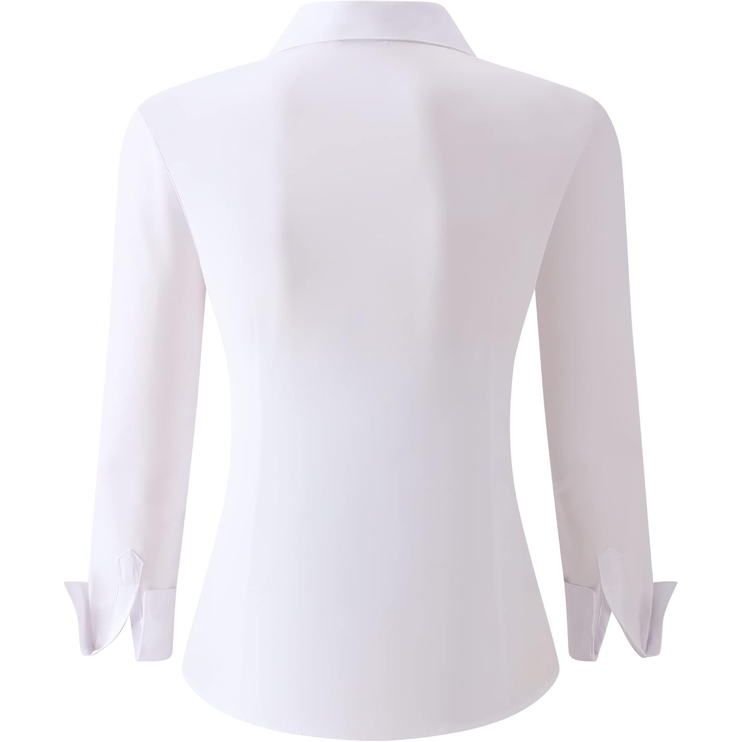 Womens Button Down Shirts Long Sleeve Regular Fit Stretch Work Blouse