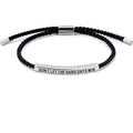 Don't Let The Hard Days Win Bracelet - Adjustable Titanium Motivational Inspirational Wrap Bracelet for Women Men - Handmade Braided Encouragement Gift Jewelry for Mother's Day, Graduation, Birthday, Friends, Christmas, or Everyday Wear