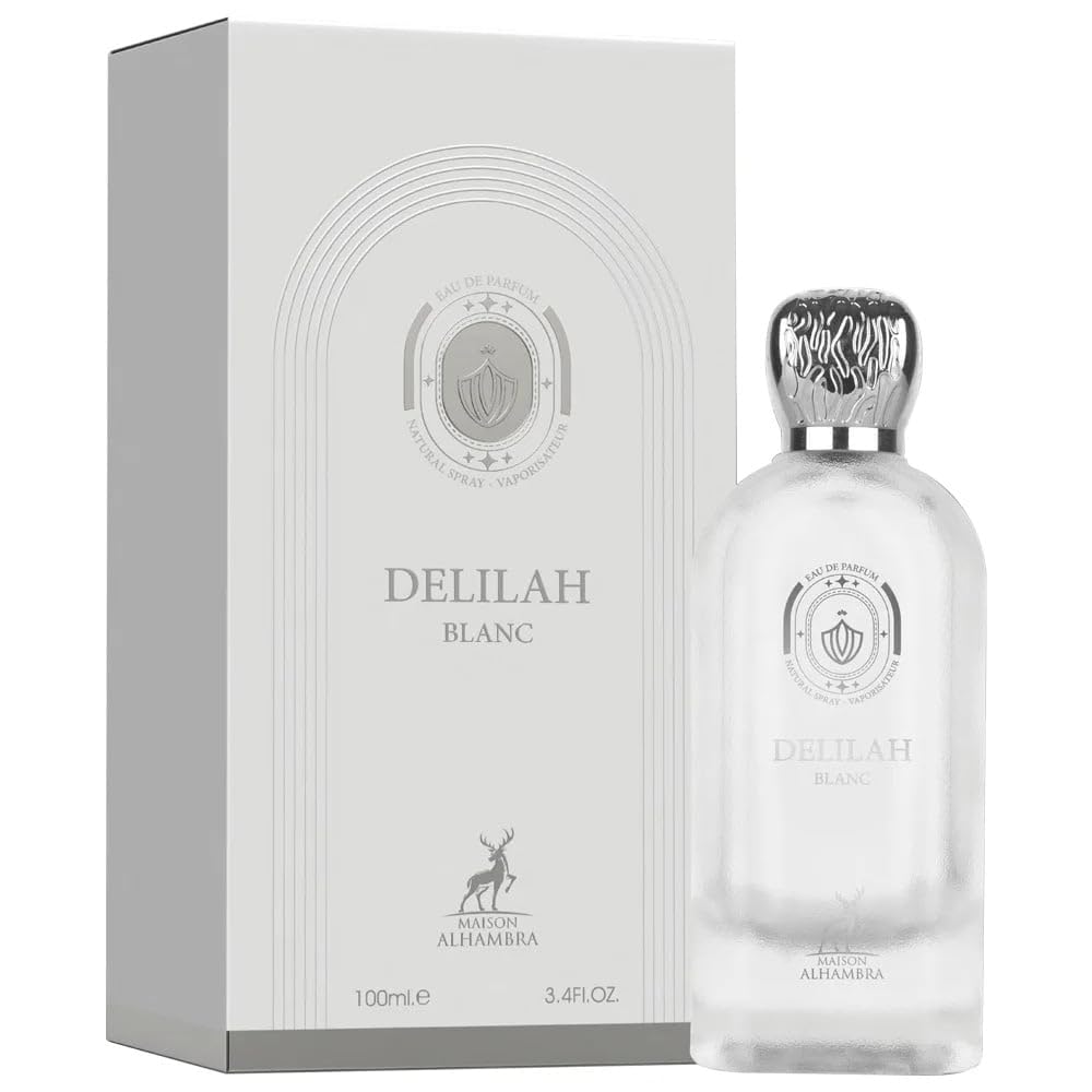 Maison Alhambra Delilah Blanc – Citrus, Amber, Floral, Musky – Eau De Parfum Spray Long-Lasting Fragrance For Women, 3.4 Ounce / 100 Ml