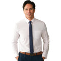 &Collar Mens Long Sleeve White Dress Shirt, 4-Way Stretch, Wrinkle Free