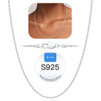 Jewlpire 1.5mm Rope Chain 925 Sterling Silver Chain Necklace for Women, 14K Gold Plated Chains for Women Dainty & Sturdy Women's Chains Necklaces, 16 18 20 22 24 26 Inch